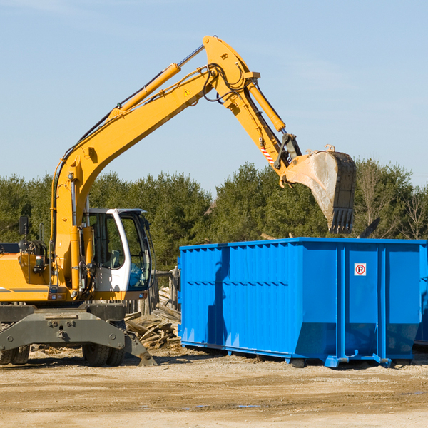 are there any restrictions on where a residential dumpster can be placed in Rock Mills AL